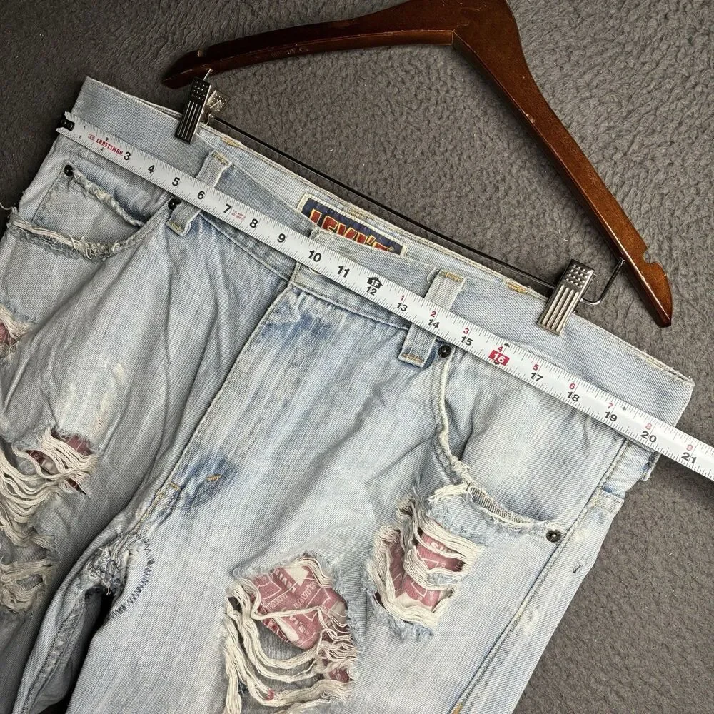 VINTAGE Levi's 549 Men Jeans 38X30 Denim Low Loose Baggy Skater Y2K Thrashed